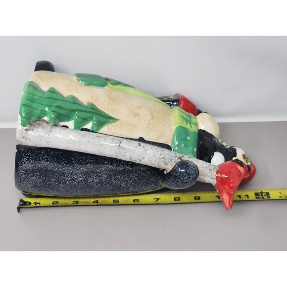 Vintage Christmas Santa Bear With‎ Cardinal and Red Lantern Decorative Pitcher - Picture 15 of 15